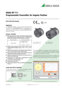 KINAX WT 711 Programmable Transmitter for Angular Position Unit in ﬁeld type housingII 2 G