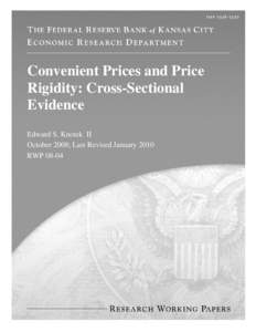 Convenient Prices and Price Rigidy: Cross-Sectional Evidence