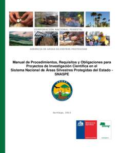 CORPORACIÓN NACIONAL FORESTAL  CORPORACIÓN NACIONAL FORESTAL GERENCIA DE AREAS SILVESTRES PROTEGIDAS