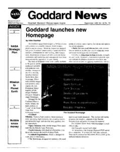 Goddard News  National Aeronautics and Space Administration  Goddard space Flight center