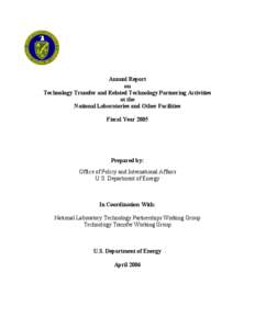 2005 Tech Transfer Report--redline version