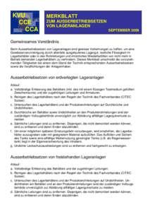 KVU CCE CCA MERKBLATT ZUM AUSSERBETRIEBSETZEN