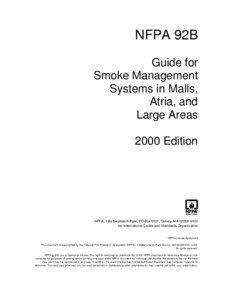 NFPA 92B Guide for Smoke Management