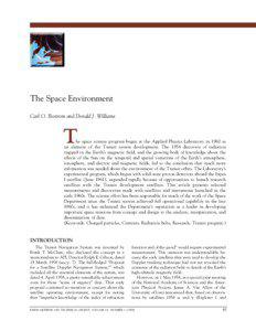 THE SPACE ENVIRONMENT  The Space Environment