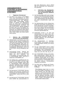 Allgemeine Geschäftsbedingungen für den E-Postbrief mit elektronischer Zustellung (Privatkunden)