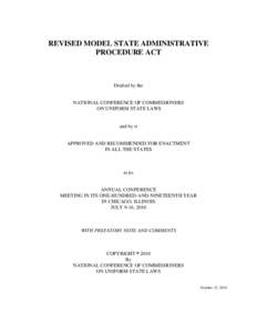 Government / Administrative Procedure Act / Administrative law / Rulemaking / Negotiated rulemaking / Notice of proposed rulemaking / National Conference of Commissioners on Uniform State Laws / Uniform Act / Administrative law in Mongolia / United States administrative law / Law / Politics of the United States