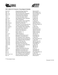 2015 ASRA/CCS Tentative Chronological Schedule FebMar 7-8 MarMarApr 11