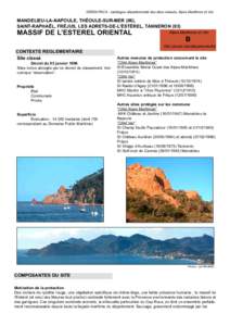 DIREN PACA - catalogue départemental des sites classés, Alpes Maritimes et Var  MANDELIEU-LA-NAPOULE, THÉOULE-SUR-MER (06),