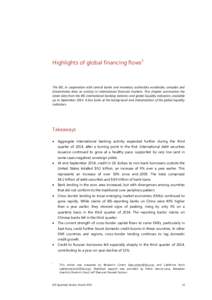 Highlights of global financing flows
