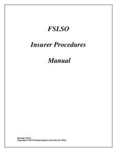 Microsoft Word - insurer procedures manual revised[removed]doc