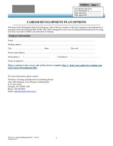 FORM E – Step 1 For Internal Use Only LiLA Participant #____________ Date Received ______________ Date Approved ______________