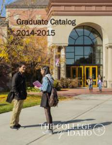The College of Idaho Graduate Catalog