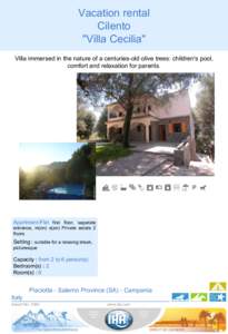 ,  Vacation rental Cilento 