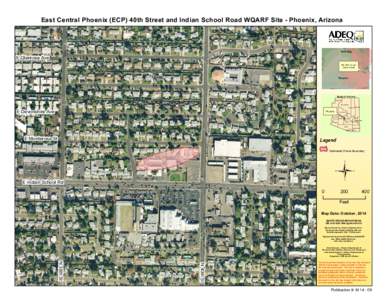 East Central Phoenix (ECP) 40th Street and Indian School Road WQARF Site - Phoenix, Arizona  Area Map E Glenrose Ave