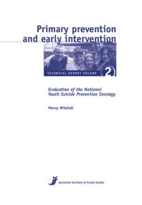 Primary prevention and early intervention TECHNICAL REPORT VOLUME  2
