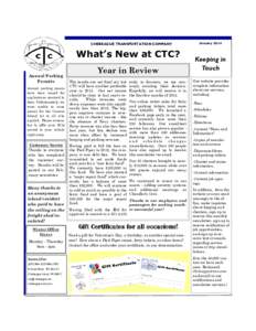 CHEBEAGUE TRANSPORTATION COMPANY  What’s New at CTC? Annual Parking Permits Annual parking passes