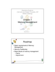 Operating Systems: Internals and Design Principles, 6/E William Stallings Chapter 7 Memory Management