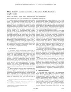 Effect of shallow cumulus convection on the eastern Pacific climate in a coupled model