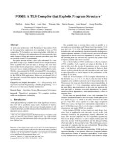 Parallel computing / Central processing unit / Software optimization / Profiling / Superscalar / CPU cache / Automatic parallelization / Compiler optimization / Task parallelism / Computing / Computer hardware / Computer architecture