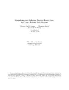 Dynamic programming / Markov processes / Stochastic control / Markov decision process / Reinforcement learning / Health Insurance Portability and Accountability Act / Privacy / Medical record / Internet privacy / Bellman equation / Personally identifiable information / Policy