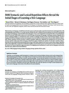 Cognitive science / Linguistics / Behavior / Syntax / Cerebrum / Gyri / Semiotics / Dependency grammar / Sentence processing / Priming / Repetition priming / Lingual gyrus