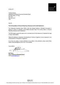 30 May 2011 Technical Director International Auditing and Assurance Standards Board 545 Fifth Avenue, 14th Floor New York New York 10017