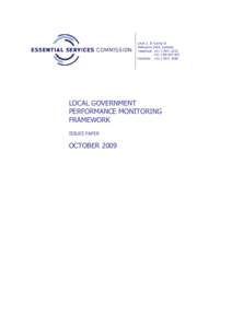 Microsoft Word - ISP - FINAL Issues Paper Local Government Performance Framework[removed]DOC
