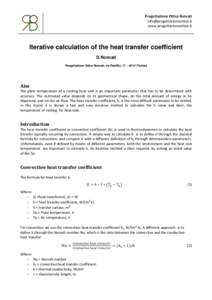 Convection heat transfer coefficient