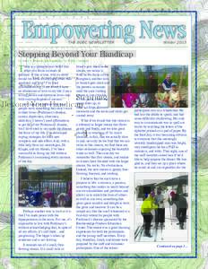 THE BOEC NEWSLETTER  Winter 2013 Stepping Beyond Your Handicap by Sara A. Haines, photography by Molly Corrigan