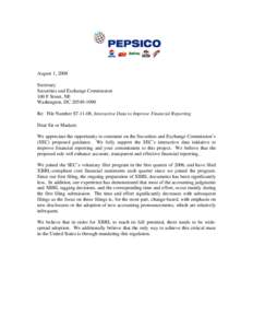 Microsoft Word - PepsiCo, Inc. Comment Letter to SEC - File No  S7[removed]doc