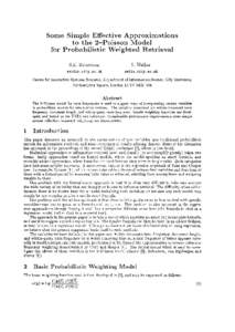 Some simple effective approximations to the 2-Poisson model for probabilistic weighted retrieval