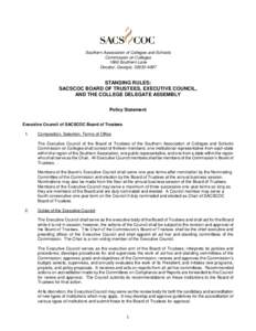 Southern Association of Colleges and Schools Commission on Colleges 1866 Southern Lane Decatur, Georgia[removed]STANDING RULES: