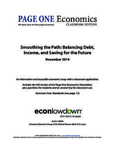 PAGE ONE Economics the back story on front page economics CLASSROOM EDITION  Smoothing the Path: Balancing Debt,