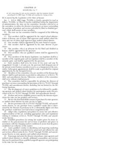 CHAPTER 10 SENATE BILL No. 77 AN ACT concerning the state use law committee; date for expiration thereof; amending K.S.A[removed]Supp. 75-3322c and repealing the existing section.  Be it enacted by the Legislature of the S