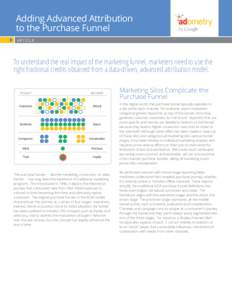 Adding Advanced Attribution to the Purchase Funnel ARTICLE To understand the real impact of the marketing funnel, marketers need to use the right fractional credits obtained from a data-driven, advanced attribution model