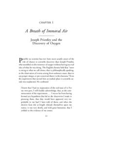 CHAPTER  1 A Breath of Immoral Air Joseph Priestley and the