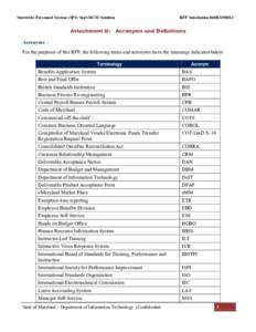 Statewide Personnel System Software as a Service Human Capital Management Solution Project No. 060B3490012 RFP - Attachment U (188KB)