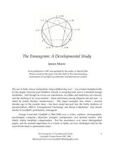 The Enneagram: A Developmental Study James Moore First published in 1987 and updated by the author in March 2004.