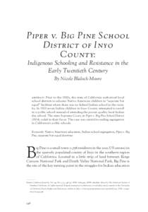 Piper v. Big Pine School District of Inyo County: