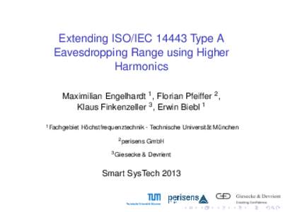 Extending ISO/IEC[removed]Type A Eavesdropping Range using Higher Harmonics