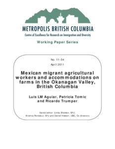 Working Paper Series  No[removed]April[removed]Mexican migrant agricultural