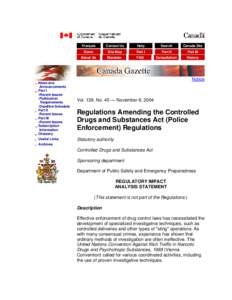 Controlled Drugs and Substances Act / Health Canada / Legal aspects of computing / Sexual Offences (Amendment) Act / Health and Safety at Work etc. Act / Canadian criminal law / Law / Canada