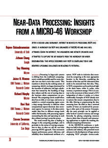 Data management / Emerging technologies / Database management systems / Database theory / Digital electronics / Solid-state drive / Memory hierarchy / Computer data storage / Parallel computing / Technology / Computer memory / Computing