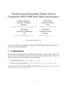 Theoretical computer science / NP-complete problems / Logic in computer science / Constraint programming / Electronic design automation / Formal methods / Satisfiability modulo theories / Solver / Benchmark / Unsatisfiable core / Lis