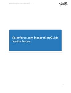   Salesforce Integration User Guide | Version 1.1     