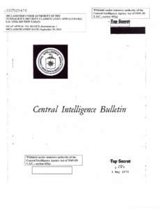 Central Intelligence Bulletin, 3 May 1973