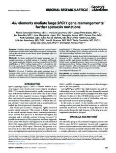 ©American College of Medical Genetics  original research article Alu elements mediate large SPG11 gene rearrangements: further spatacsin mutations