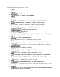 Microsoft Word - Glossary of Terms Amputee Rehab.doc