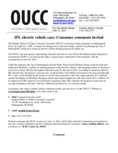 Public utilities commission / Indianapolis Power & Light / Indiana / Consumer Alert / Service / Public administration / Economics / Public utilities / Business / Indiana Utility Regulatory Commission