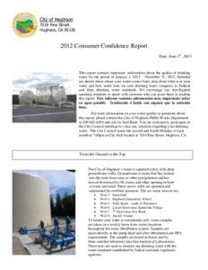 City of Hughson[removed]Pine Street Hughson, CA[removed]Consumer Confidence Report